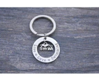 Swim Keychain, Swim Jewellery, Swimmer Jewellery - Perfect Gift For Swimmers & Swim Teams
