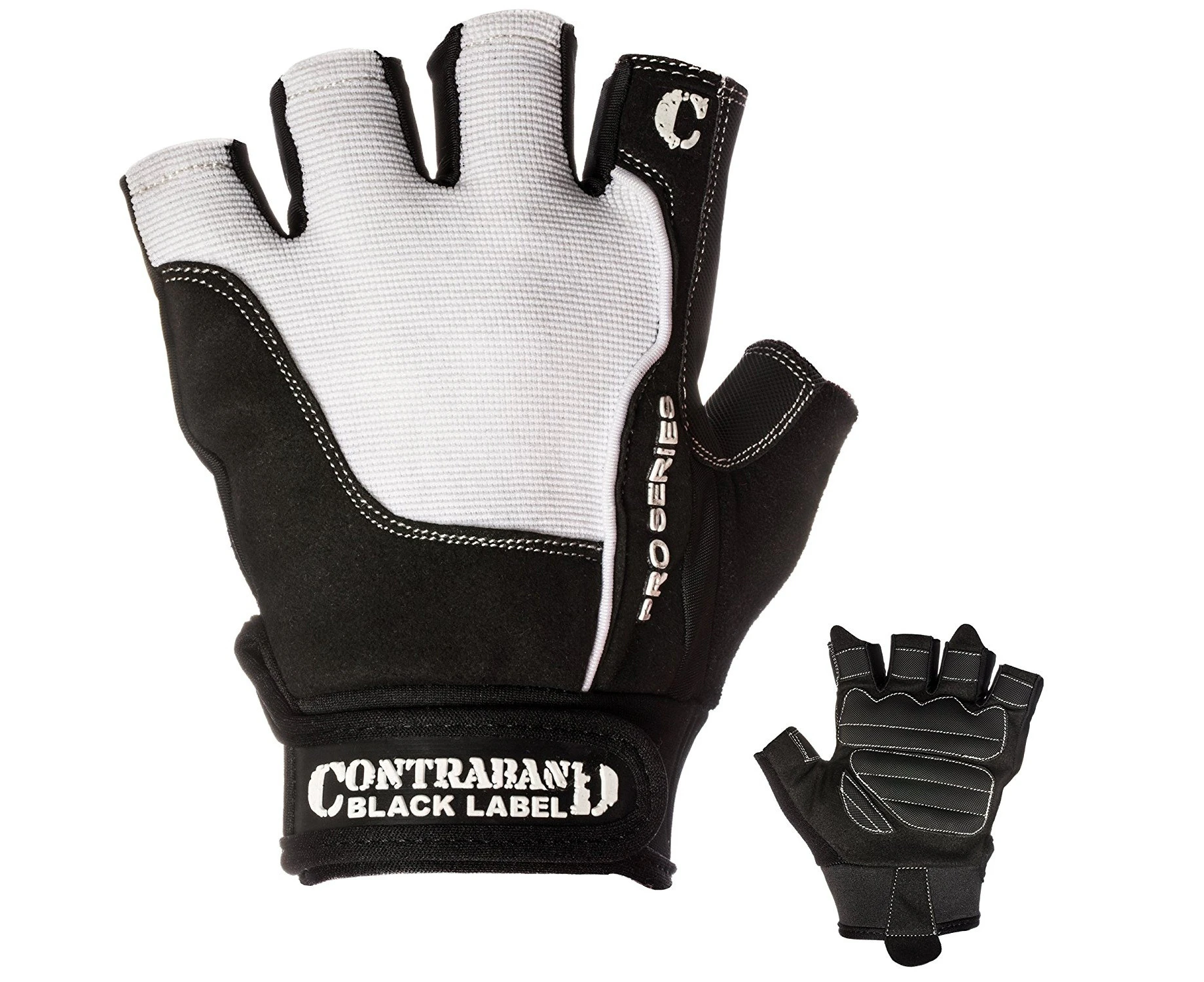 (Small, White) - Contraband Black Label 5120 Pro Series Lifting Gloves