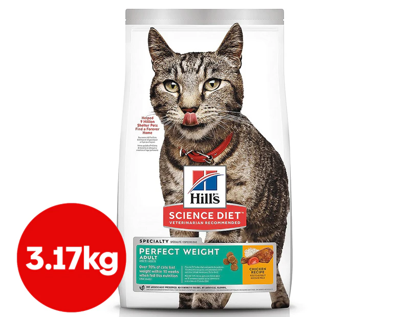 Hill's Science Diet Perfect Weight Adult Cat Food Chicken 3.17kg