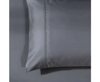 Soho 1000TC Cotton Sheet Set Charcoal Mega Super King Bed
