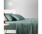 Soho 1000TC Cotton Fitted Sheet Forest Green Mega Super King Bed