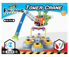 92pcs Construct IT Flexibles DIY Tower Crane Toy w/ Tools STEM Build Kit Kids 4+