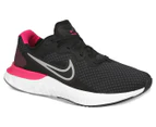 Nike Women's Renew Run 2 Running Shoes - Black/Particle Grey/Fireberry/White
