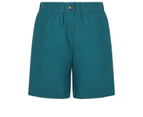 Katies Linen Blend Pull On Shorts - Womens - Teal