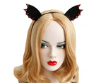 (Black) - Bodermincer Black Bat Ears Hairband Cosplay Fancy Dress Clothes Masquerade Headbands Women Hair Band Accessories (Black)