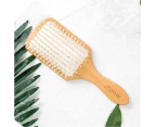 (White Wood Pins) - JYHY Keratin Oil Infused Natural Wooden Massage Hair paddle Brush/Beauty SPA Massager Massage Comb/Big Size Hair Detangler Brush Improv