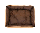 Oppsbuy Calming Dog Bed 90x70x20cm Cat Bed Soft Faux Fur Fuffy Pet Beds -Brown