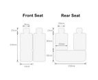 Eluto 15PCS Full Set Cover For 5 Seats Car Seat Covers Universal PU Leather Seat Cushion Non-slip Protector Mat Black