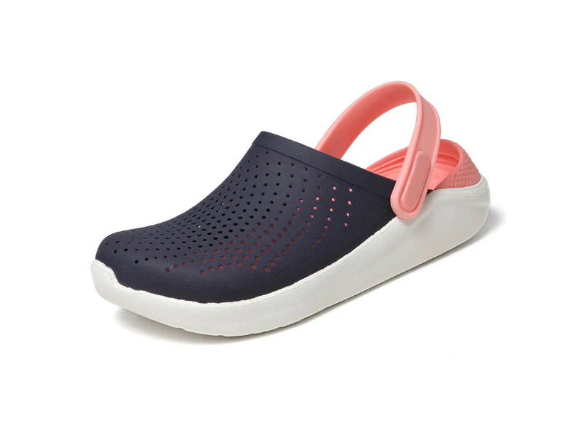 LookBook Adult Womens Non-Slip Clog Soft-Soled Beach Shoes-Navy Pink
