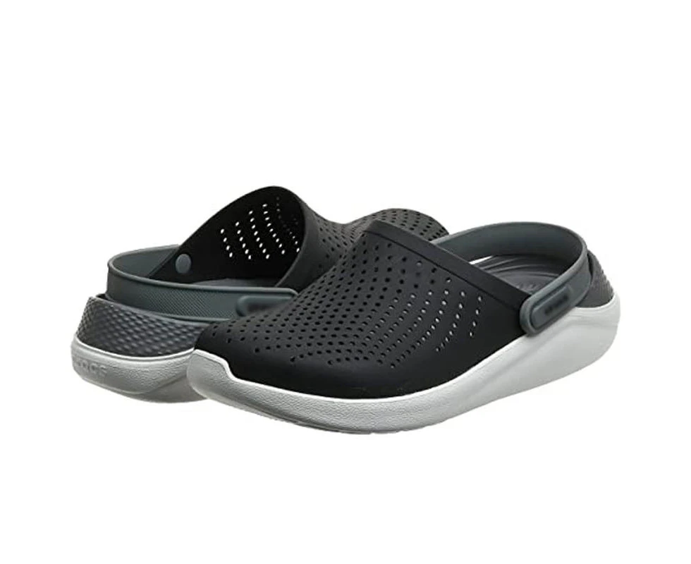 LookBook Adult Non-Slip Clog Soft-Soled Beach Shoes-Black White