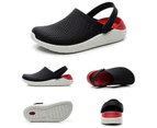 LookBook Adult Non-Slip Clog Soft-Soled Beach Shoes-Black Red