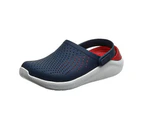 LookBook Adult Non-Slip Clog Soft-Soled Beach Shoes-Navy Red