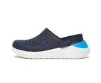 LookBook Adult Non-Slip Clog Soft-Soled Beach Shoes-Navy White