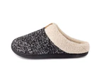 LookBook Womens Cozy Memory Foam Slippers Anti-Skid Rubber Sole House Shoes-Grey