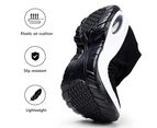 LookBook Womens Walking Shoes Arch Support Comfort Mesh Non Slip Sneakers-Black White