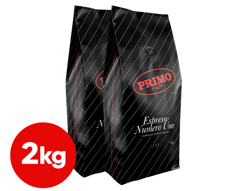 2 x Primo Numero Uno Espresso Coffee Beans 1kg