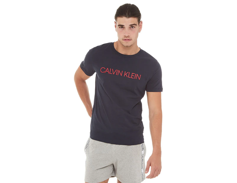 Calvin Klein Men's Relaxed Crew Logo Tee / T-Shirt / Tshirt - Black Iris
