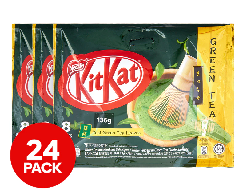3 x 8pk KitKat Green Tea 136g