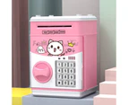 Bestier Children's Electronic Piggy Bank with Password Cute ATM Piggy Bank Great Toy Gift-PinkCat