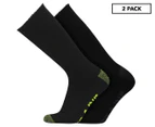Tradie Men's Tough Cotton Blend Work Socks 2-Pack - Black