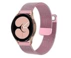 For Samsung Galaxy Watch 4 40mm 44mm /Watch 4 Classic 42mm 46mm Replacement WristBand Magnetic Milanese Band (Rose Pink) 1