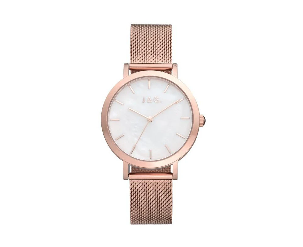 Jag Olivia White and Rose Gold Women's Watch J2561A