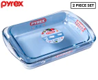 Pyrex 2-Piece Essentials Rectangle Roast Dish Set