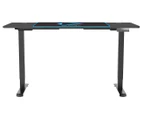 ONEX GDE1600DH Electric Height Adjustable Office Gaming Desk w/ Dual Motors - Black/Blue