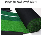 Golf Putting Green Mat Indoor Outdoor with Baffle Plate Auto Ball Return System Alignment Line Portable Mini Golf Practise Training Aid Equipment Game and