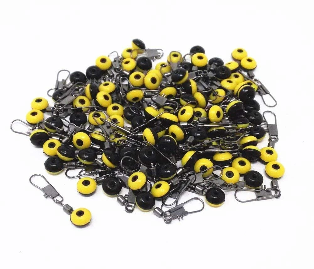 Honbay 100pcs Fishing Line Shank Clip Connector Swivels Sinker Slides Hook