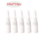 Kslong 10pcs 10ml Spray Bottle Refillable Plastic Mist Nose Nasal Sprayer