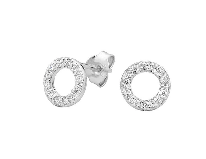 GEORGINI BABY CIRCLE CZ STUD EARRING