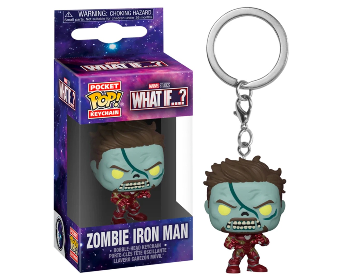 Funko POP! Marvel: What If…? Zombie Iron Man Pocket Pop! Vinyl Keychain