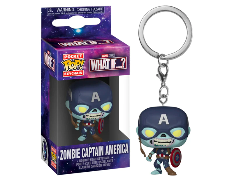 Funko POP! Marvel: What If…? Zombie Captain America Pocket Pop! Vinyl Keychain