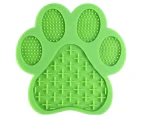 Dog Lick Mat Pad Suction Slow Feed Pet Bath Shower Grooming Dispensing Fun Anti-Anxiety Green