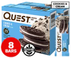 2 x Quest Protein Bar 4pk Cookies & Cream 60g