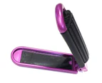 (4 Folding Brush) - 4 ALAZCO Folding Hair Brush With Mirror Compact Pocket Size Travel Car Gym Bag Purse Locker