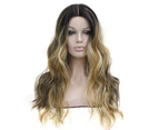 (#AB794) - Lydell Women's Ombre Wigs Synthetic Natural Long Wavy Brown/Blonde Highlights Full Wig (AB794 Blonde Brown)