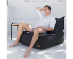 Boss Beanbags - Washed Canvas - Black - Beanbag Couch or Single Sofa Chair