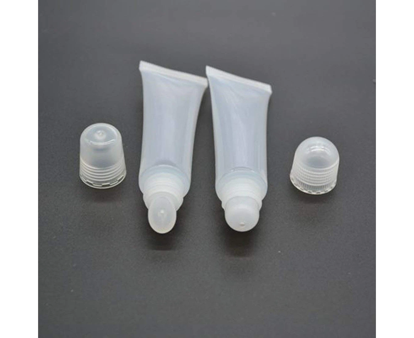 (20 Pcs) - Flyusa 20 pcs 10ml Mini Empty Tubes Lip Gloss Balm Clear Cosmetic Containers