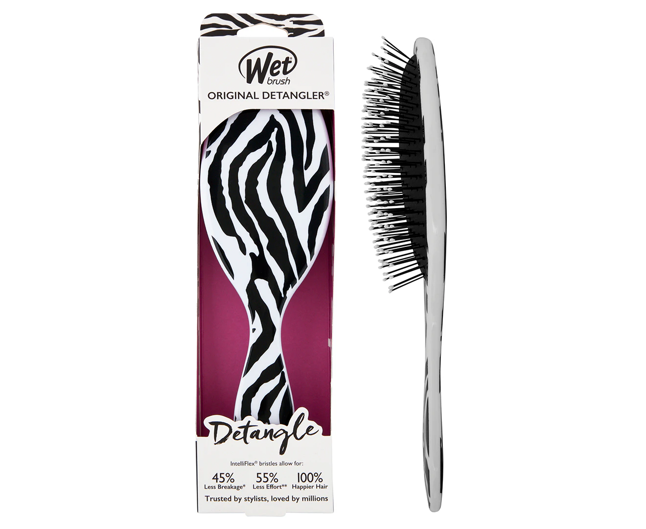 Wet Brush Original Detangler Brush - Safari Zebra