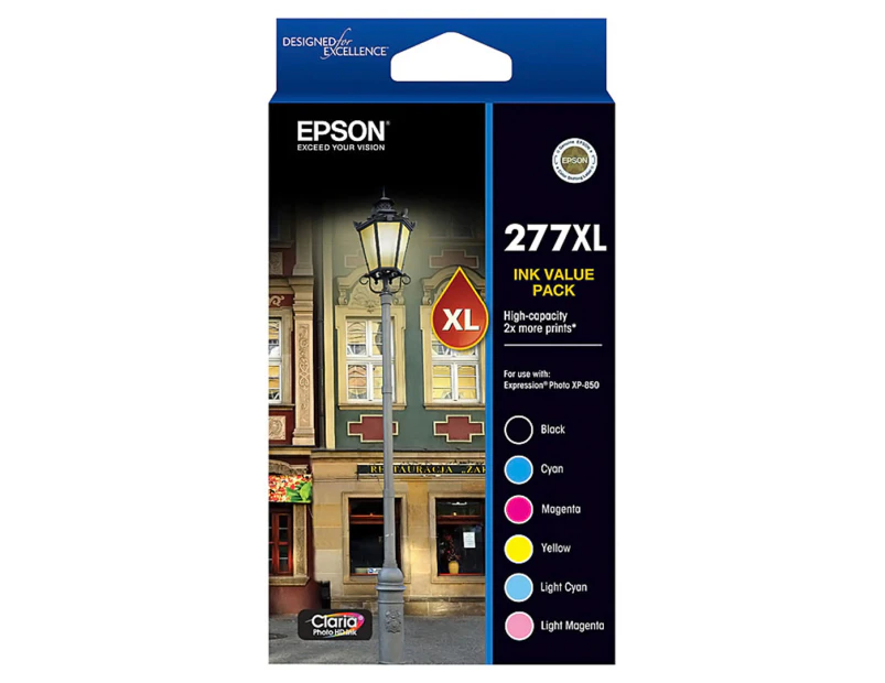 Epson 277XL Claria Photo HD Ink Cartridge Value 6-Pack - Multi