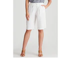 W.Lane Linen Shorts - Womens - White
