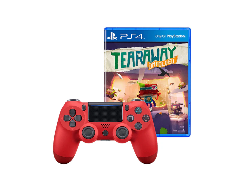 Wireless Bluetooth Controller V2 For Playstation 4 PS4 Controller Gamepad Unbranded - Red + Free PS4 Tearaway