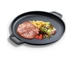 SOGA Cast Iron 30cm Frying Pan Skillet Coating Steak Sizzle Platter 9