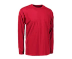ID Mens Pro Wear Regular Fitting Long Sleeve T-Shirt (Red) - ID143