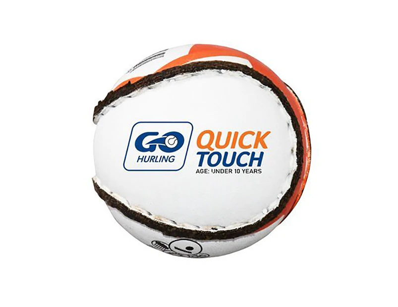 Murphys Childrens/Kids Quick Touch Hurling Sliotar Ball (White/Orange) - RD1992