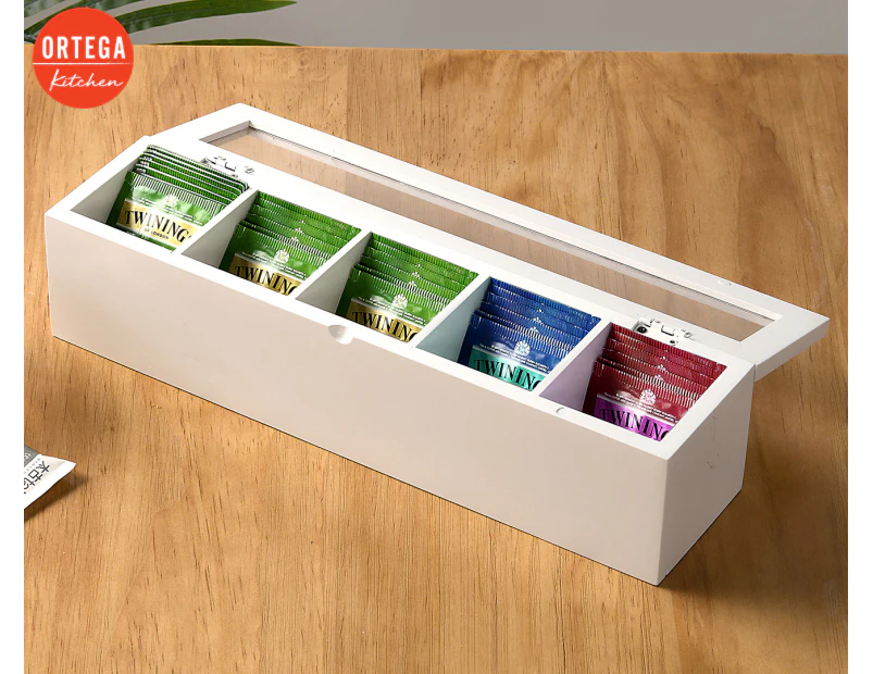 Ortega Kitchen 5 Cube Tea Box - White