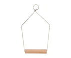 Bird Toy Triangle Wire Swing W/wooden Perch