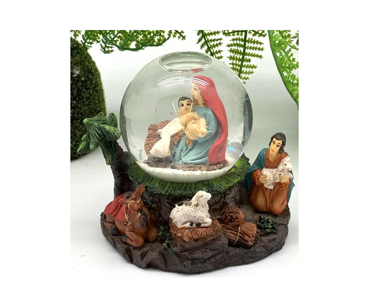 Christmas Santa Ornaments Xmas Nativity Scene with Water